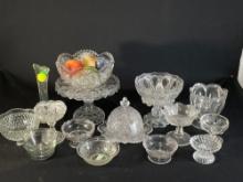 Large Assortment of clear glass -see photo's-