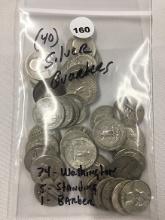Lot of (40) Silver Quarters