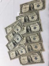 (10)  $1 Silver Certificates, Circulated