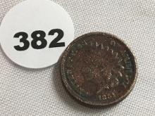 1861 Indian Head cent, AG