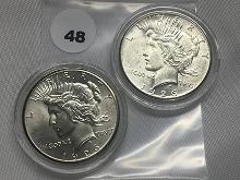 2 X $ 1926 Peace Dollars, UNC