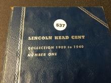 Partial Book 1909--  Lincoln Cents (73 Total Coins)