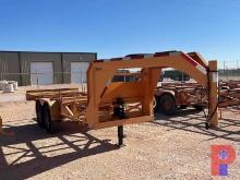 2009 PARK 16'X 7'T/A GOOSENECK PIPE TRAILER