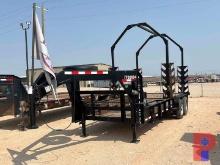 2012 FALCON TRAILERWORKS 20'X 90" T/A GOOSENECK MONORAIL TRAILER