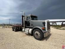 2003 PETERBILT 378 T/A DAYCAB FLATBED TRUCK