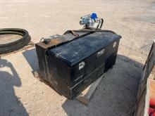 75 GALLON L-SHAPED FUEL TANK W/ TOOLBOX