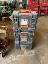 (4) RIDGID "PACK-OUT" STYLE TOOLBOXES