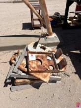 (2) PALLETS TONG BODIES & BEARING COVERS