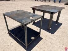 TWO METAL SHOP TABLES