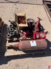 (3) PALLETS OF ASSORTED ACCUMULATOR PARTS & HYDRAULIC PARTS