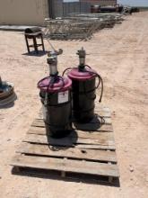 (2) 16"D X 24"H BARRELS OF GREASE W/ LINCOLN GREASE PUMP