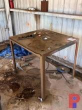 40" X 36" X 36" METAL SHOP TABLE