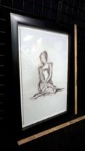 Framed & Signed Woman Drawing By Elise Green - Needs To Be Picked Up 6/10