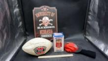 Nebraska Corn Huskers Items - Sign, Football, Hat, Ornament