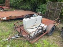 4x10 All Metal Utility Trailer with Ramp & fuel tank
