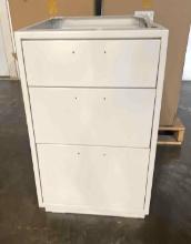 3 Drawer Metal Base Cabinets - 32 x 21 5/8 in x 18 in - Qty. 4x Money -...New in Box