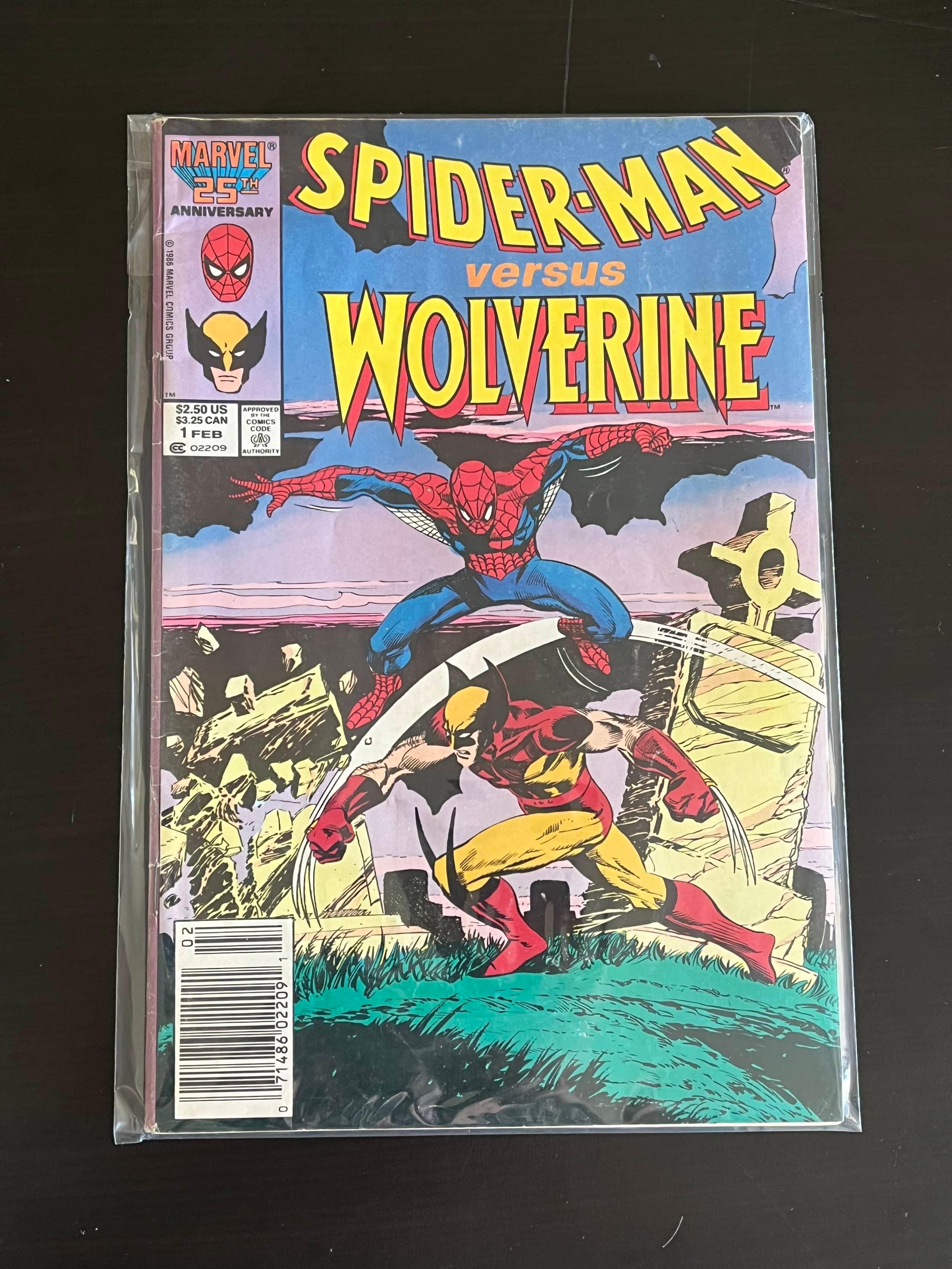 Spider-man Versus Wolverine #1 Marvel Key Death of Ned Leeds1987 Copper Age