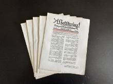 (5) WWI 1914-15 German Language War News Magazines. Published in New York City for German speaking A