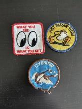 Lot of (3) 1960's/70's Novelty Patches.