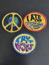 Lot of (3) 1960's/70's Novelty Patches.