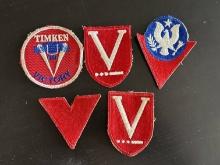 WWII Homefront - Patriotic "V"/Victory Patches