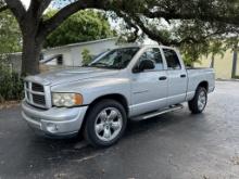 2003 Dodge Ram 1500 SLT Quad Cab Silver Pick Up Truck VIN: 1D7HA18N93S123123 Sport Package, 5-Speed