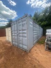 40 FOOT HIGH CUBE, TWO LARGE SIDE DOORS, ONE MAIN DOOR ONE TRIP CONTAINER