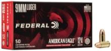 Federal AE9N1 American Eagle IRT Training 9mm Luger 124 gr Total Metal Jacket TMJ 50 Per Box