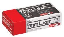 Aguila 1E097719 Target Range Handgun 9mm Luger 147 gr Full Metal Jacket Flat Point FMJFP 50 Per Box