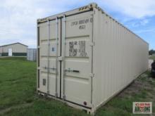 2024 40' Cargo Shipping Container, Rear Doors, One Trip Use Container External Length: 40', External