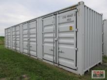 2024 40' Cargo Shipping Container 4?92" Double Doors On The Side And Rear Doors, One Trip Use