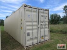 2024 40' Cargo Shipping Container, Rear Doors, One Trip Use Container External Length: 40', External