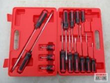 T&E S78016 15pc Tang Thru S2 Steel Screwdriver Set w/ Molded Storage Case *HLT...