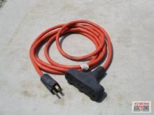 Orange Tri-Outlet Extension Cord 12-3 *GLM