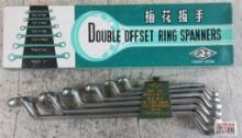 Fukung Brand 6pc Double Box End Offset Ring Spanners 3/8" x 7/16" 1/2" x 9/16" 5/8" x 11/16" 3/4" x