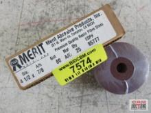 Merit Abrasives 95777 Premium Quality Resin Fibre Discs 4-1/2' x 7/8", 80 Grit, A/O - Set of 25