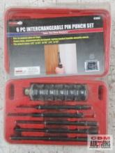 Grip 61064 6pc Interchangeable Pin Punch Set w/ Molded Storage Case 1/8", 5/32", 3/16", 1/4" & 5/16"