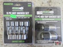 Grip 53175 2pc Adjustable Tap Socket Set (#6 - 1/4") (1/4" - 1/2") Grip 69069 Magnetic 9pc Impact