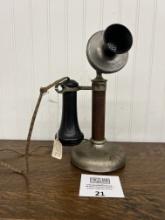 1901 early Kellogg Nickel candlestick telephone