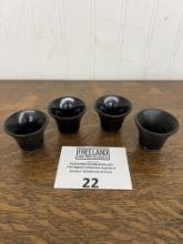 FOUR original Western Electric telephone mouthpieces with STAR in middle