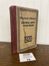 1920 Western Electric Electrical Supply Year Book over 1100 pages!