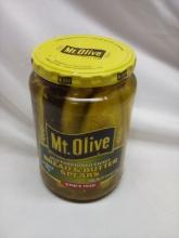 Mt. Olive Bread & Butter Pickle Spears. 24 oz Jar.