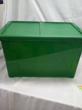 Green Locking handle plastic container