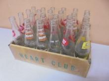 24 Vintage Assorted Glass 10oz Pop Bottles