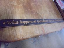 What Happens at Grandmas Wooden Wall Art
