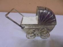 Vintage Metal Baby Buggy Bank