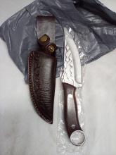 Detailed Blade Side-knife w/ Leather Sheath