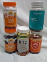 Lot of 5 Various Bottles of Dietary Supplements/Gummies