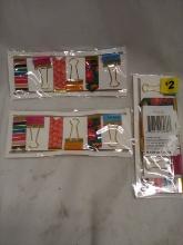 3 Packs of 6 Assorted Decorative Paper Clips/ Markers