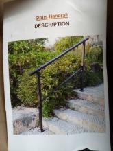 Black Finish Metal Outdoor Stair Rail